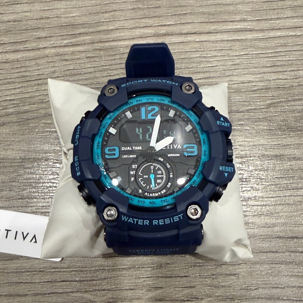 Activa Vextron X Invicta Digital Men's Watch - 52mm, Blue (ACW1637-009)